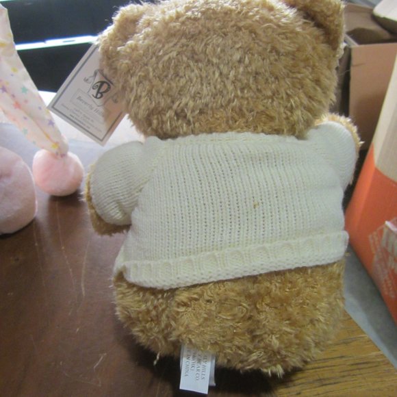 VTG PAIR OF BEARS, ONE PINk W/NIGHTCAP, ONE FUZZY BROWN, W/TAGS, READ ALL - Picture 3 of 14